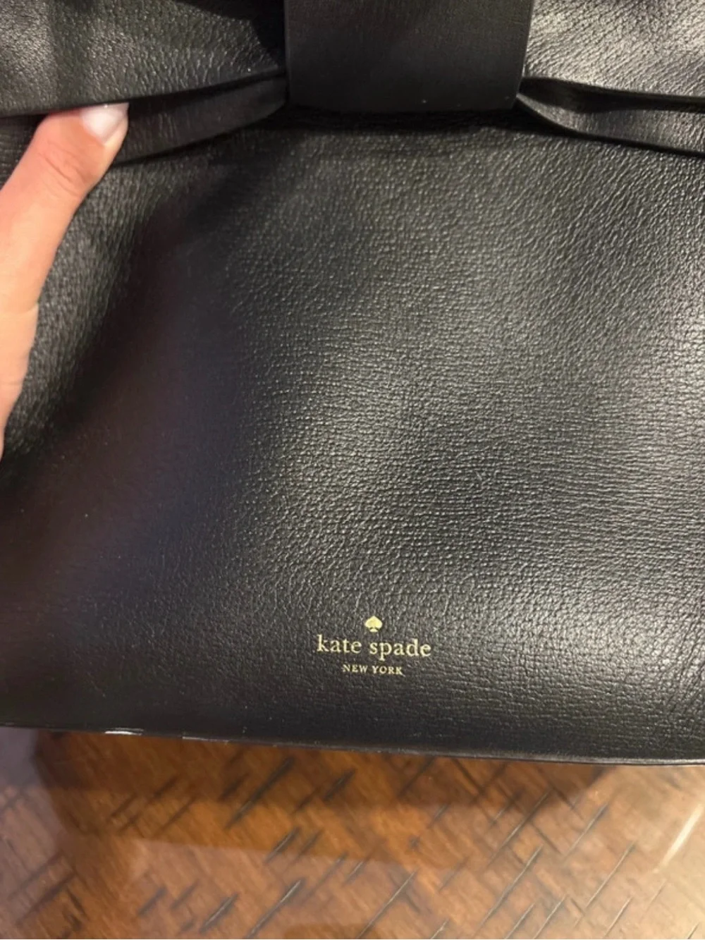 kate spade Black Leather Bow Satchel